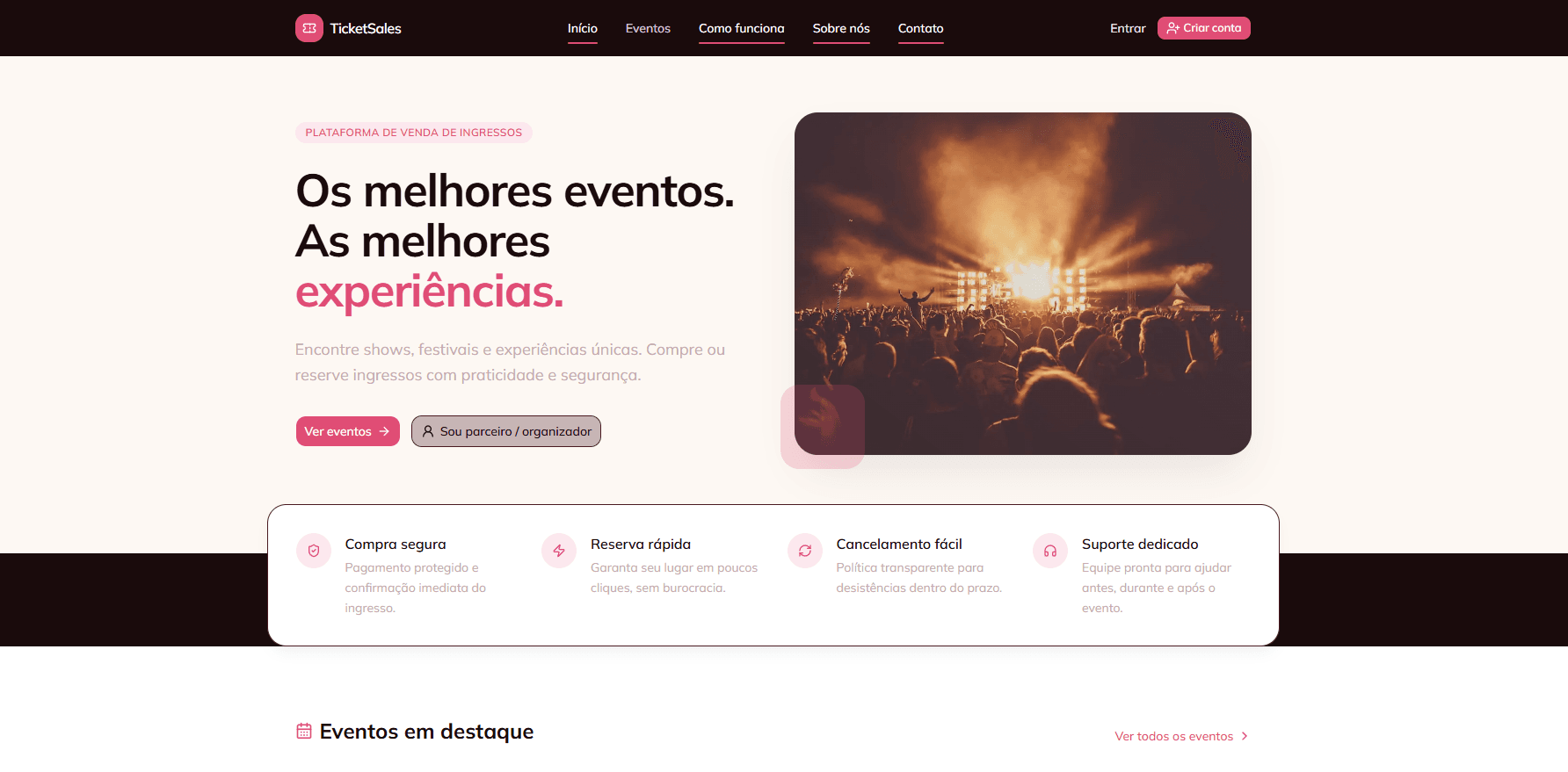Screenshot do projeto Ticket Sales